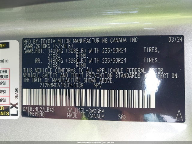Lexus Rx 350h Luxury/premium/premium Plus 2024 2T2BBMCA1RC041038 Image 9