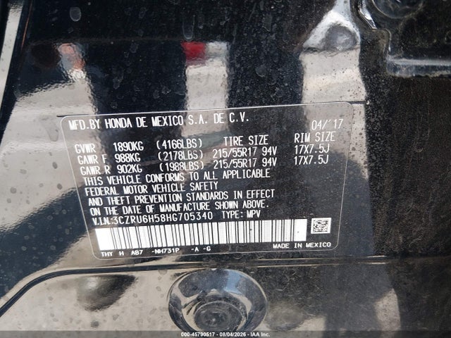 3CZRU6H58HG705340 Honda HR-V EX