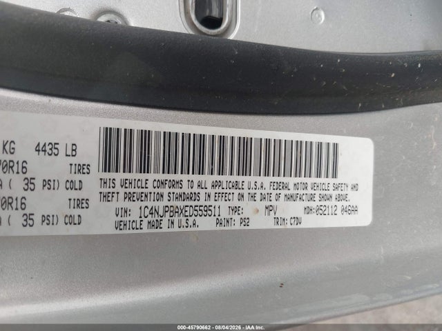 1C4NJPBAXED559511 Jeep Patriot Sport