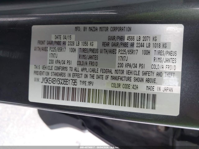 Aukcja sprzedaży 2016 Mazda Cx-5 Sport, vin: JM3KE4BY6G0661795, numer aukcji: 45790817