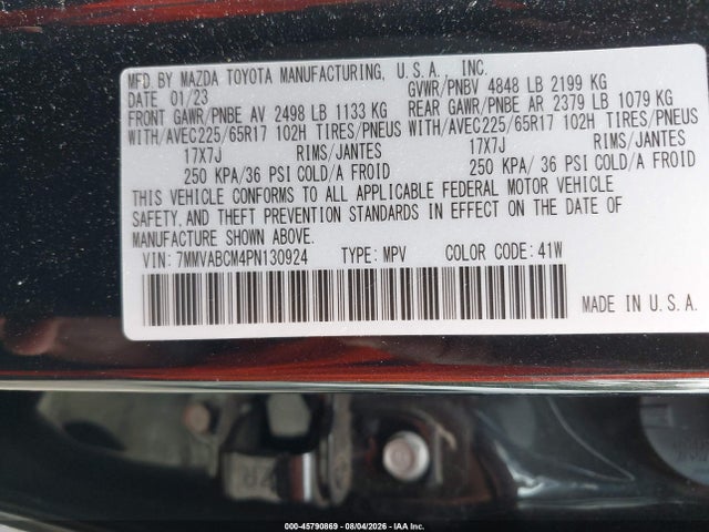 Aukcja sprzedaży 2023 Mazda Cx-50 2.5 S Preferred Plus, vin: 7MMVABCM4PN130924, numer aukcji: 45790869