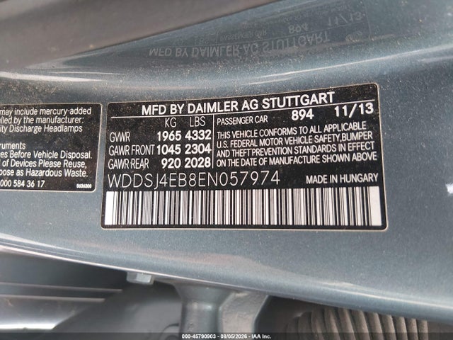 Mercedes-Benz CLA 250 2014 WDDSJ4EB8EN057974 Image 9