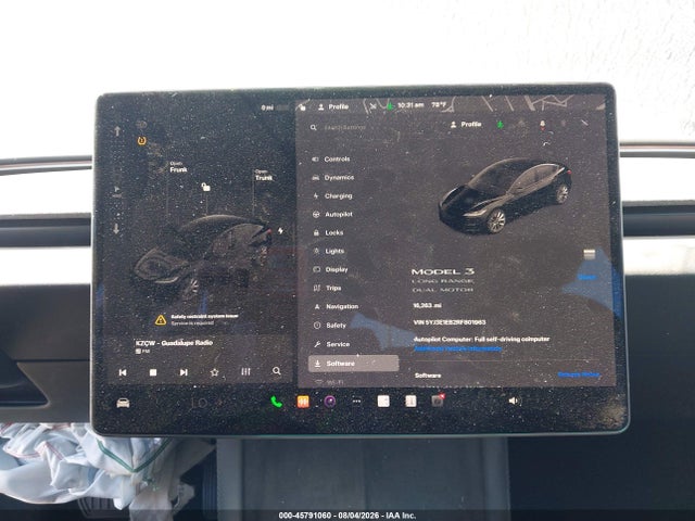 45791060 :رقم المزاد ، 5YJ3E1EB2RF801963 vin ، 2024 Tesla Model 3 Long Range Dual Motor All-wheel Drive مزاد بيع