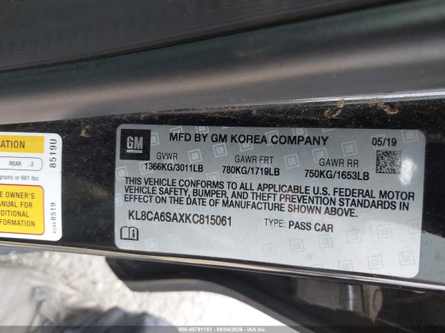 Chevrolet Spark Ls Manual 2019 KL8CA6SAXKC815061 Image 9