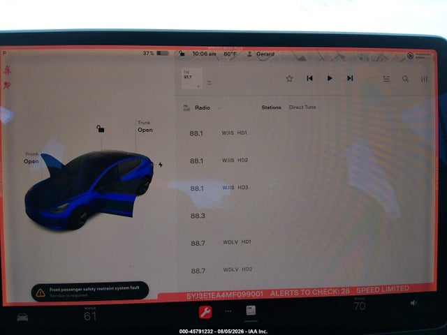 Tesla Model 3 Standard Range Plus Rear-wheel Drive 2021 5YJ3E1EA4MF099001 Image 20