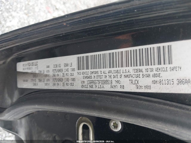 Aukcja sprzedaży 2015 Ram 1500 Big Horn, vin: 1C6RR6GT5FS589518, numer aukcji: 45791252