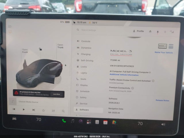 Aukcja sprzedaży 2023 Tesla Model 3 Performance Dual Motor All-wheel Drive, vin: 5YJ3E1EC3PF411623, numer aukcji: 45791362