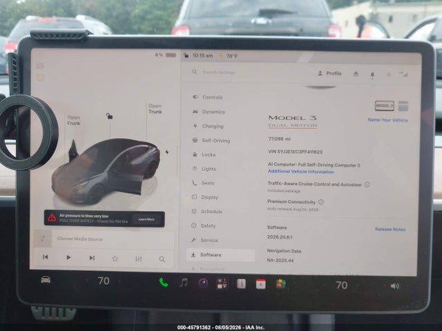 Aukcja sprzedaży 2023 Tesla Model 3 Performance Dual Motor All-wheel Drive, vin: 5YJ3E1EC3PF411623, numer aukcji: 45791362