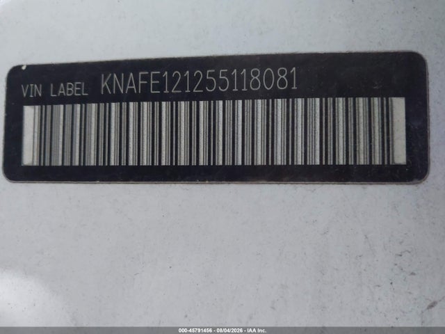 Продажа на аукционе авто 2005 Kia Spectra Ex/lx/sx, vin: KNAFE121255118081, номер лота: 45791456