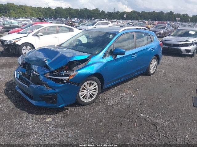 2018 Subaru Impreza 2.0i Premium მანქანა იყიდება აუქციონზე, vin: 4S3GTAB62J3719313, აუქციონის ნომერი: 45791608