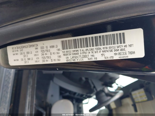 45791681 :رقم المزاد ، 1J4FA24177L226917 vin ، 2007 Jeep Wrangler X مزاد بيع