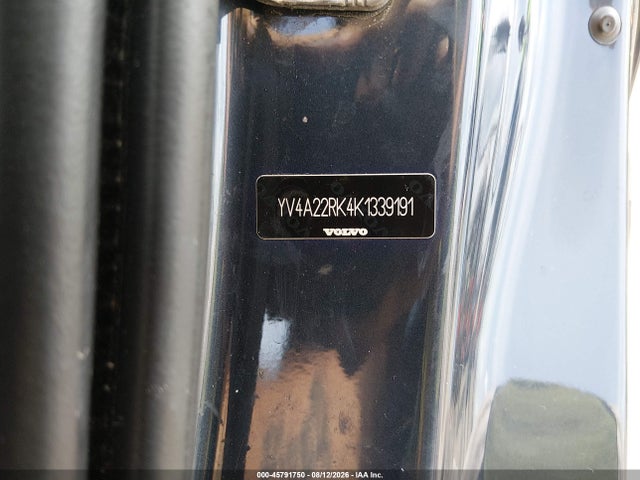 45791750 :رقم المزاد ، YV4A22RK4K1339191 vin ، 2019 Volvo Xc60 T6 Momentum مزاد بيع