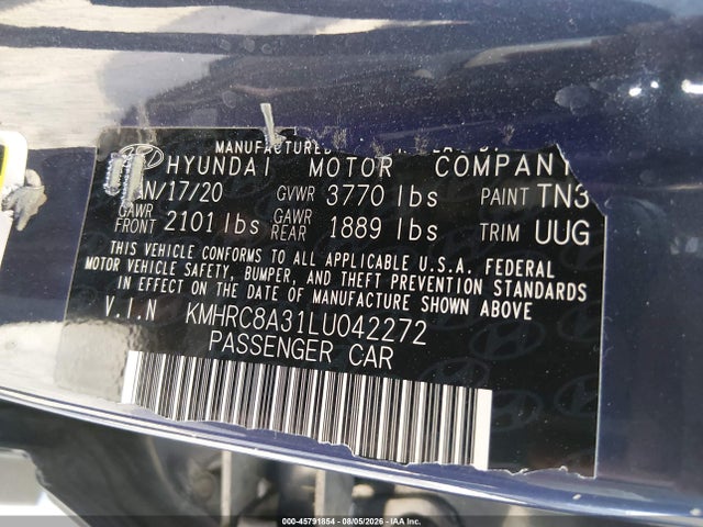 Hyundai Venue Denim 2020 KMHRC8A31LU042272 Image 9