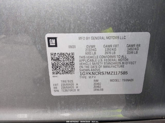 Aukcja sprzedaży 2021 Cadillac Xt5 Fwd Premium Luxury, vin: 1GYKNCRS7MZ117585, numer aukcji: 45792352