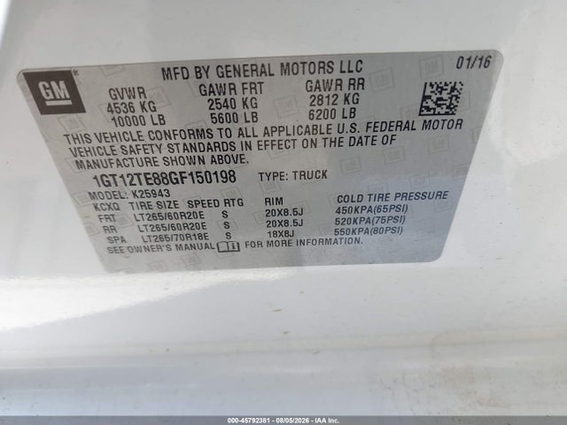 GMC Sierra 2500hd Slt 2016 1GT12TE88GF150198 Image 9