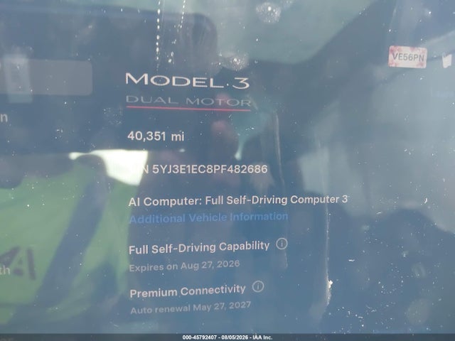 Tesla Model 3 Performance Dual Motor All-wheel Drive 2023 5YJ3E1EC8PF482686 Image 7