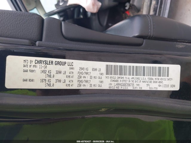 Продаж на аукціоні авто 2011 Jeep Grand Cherokee Laredo, vin: 1J4RR4GG6BC596735, номер лоту: 45792427