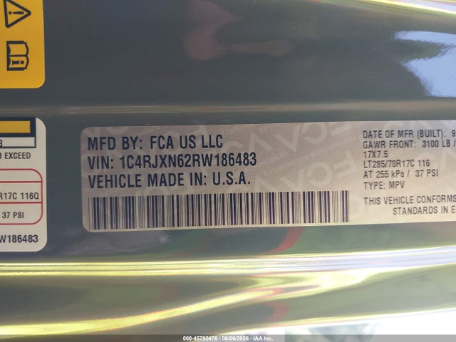Aukcja sprzedaży 2024 Jeep Wrangler 4xe Willys 4xe, vin: 1C4RJXN62RW186483, numer aukcji: 45792476