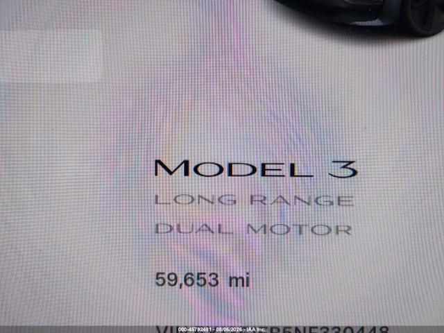 5YJ3E1EB5NF330448 Tesla Model 3 Long Range Dual Motor All-wheel Drive