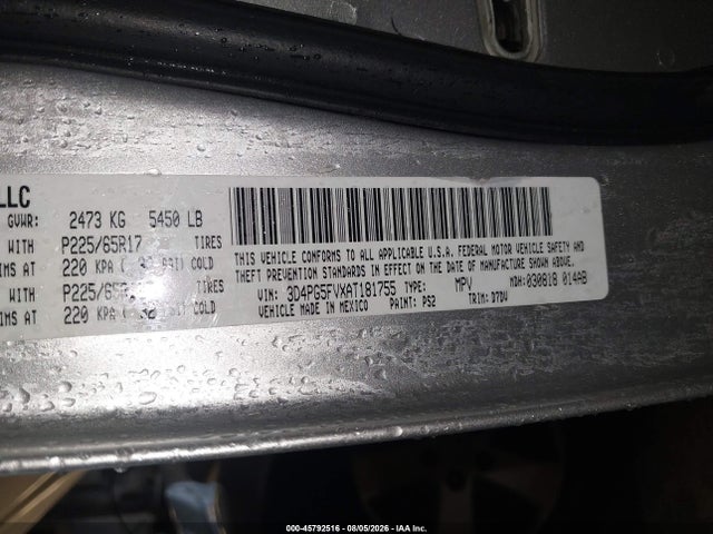 Aukcja sprzedaży 2010 Dodge Journey Sxt, vin: 3D4PG5FVXAT181755, numer aukcji: 45792516