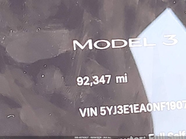 Tesla Model 3 Rear-wheel Drive 2022 5YJ3E1EA0NF190784 Image 15