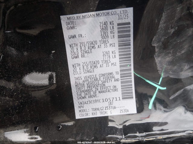 Nissan MURANO SL 2026 5N1AZ3CS9TC105711 Image 25