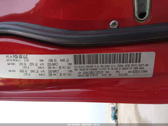 Продаж на аукціоні авто 2020 Jeep Compass Latitude Fwd, vin: 3C4NJCBB2LT225157, номер лоту: 45792862