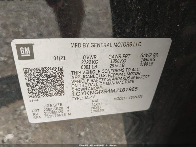 Продажа на аукционе авто 2021 Cadillac Xt5 Awd Sport, vin: 1GYKNGRS4MZ167965, номер лота: 45792899