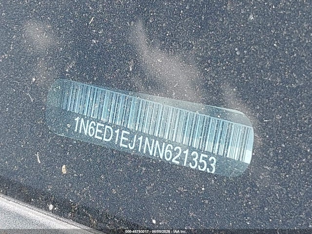 2022 Nissan Frontier Sv 4x2 მანქანა იყიდება აუქციონზე, vin: 1N6ED1EJ1NN621353, აუქციონის ნომერი: 45793017