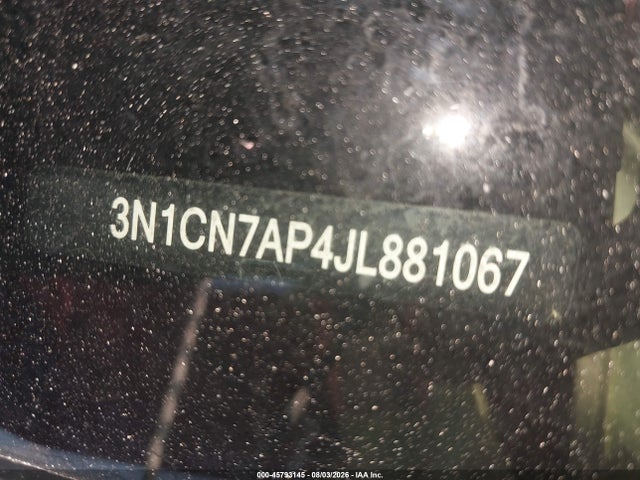 Продаж на аукціоні авто 2018 Nissan Versa 1.6 Sv, vin: 3N1CN7AP4JL881067, номер лоту: 45793145