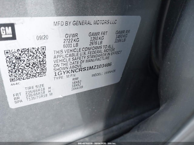Продаж на аукціоні авто 2021 Cadillac Xt5 Fwd Premium Luxury, vin: 1GYKNCRS1MZ103486, номер лоту: 45793239