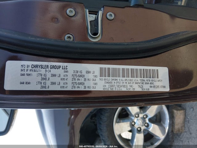 45793328 :رقم المزاد ، 1C6RR7LT0ES470916 vin ، 2014 Ram 1500 مزاد بيع