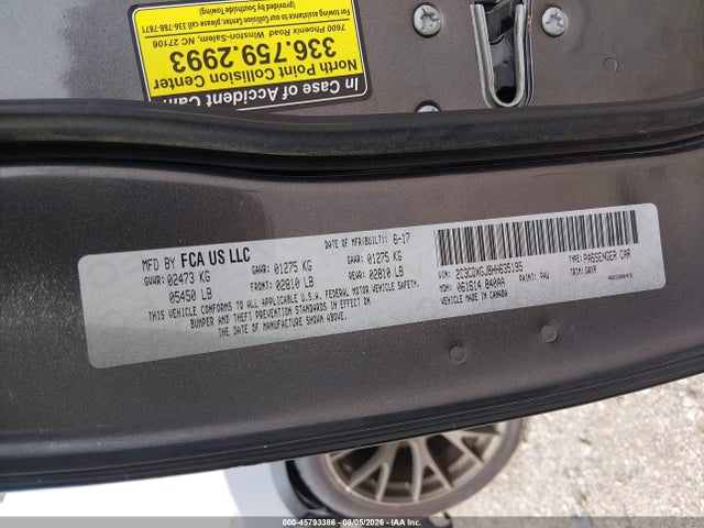 45793386 :رقم المزاد ، 2C3CDXGJ8HH635195 vin ، 2017 Dodge Charger R/t Scat Pack Rwd مزاد بيع