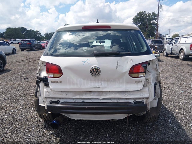 2012 Volkswagen Golf Tdi 4-door მანქანა იყიდება აუქციონზე, vin: WVWDM7AJXCW202805, აუქციონის ნომერი: 45793441