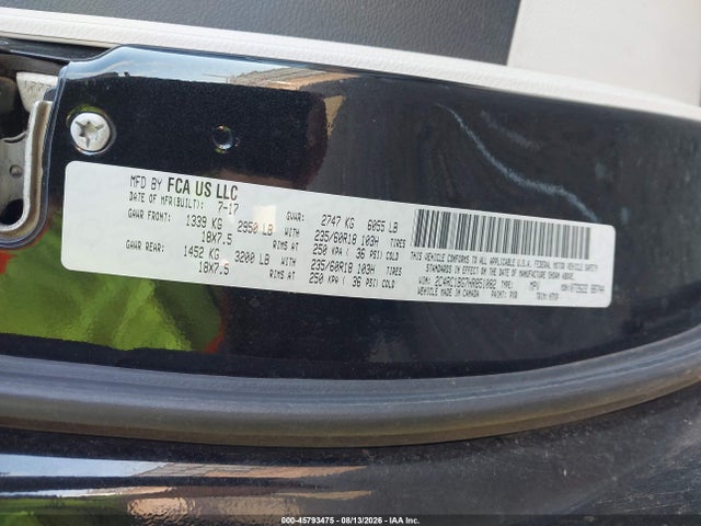 Продажа на аукционе авто 2017 Chrysler Pacifica Touring Plus, vin: 2C4RC1BG7HR851082, номер лота: 45793475