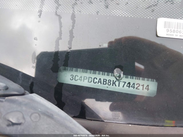 Aukcja sprzedaży 2019 Dodge Journey Se Value Package, vin: 3C4PDCAB8KT744214, numer aukcji: 45793578