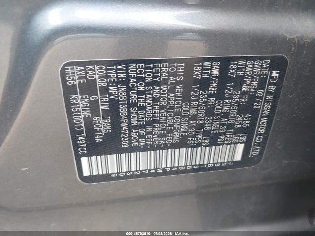 Продаж на аукціоні авто 2023 Nissan Rogue Sv Intelligent Awd, vin: JN8BT3BB4PW472309, номер лоту: 45793610