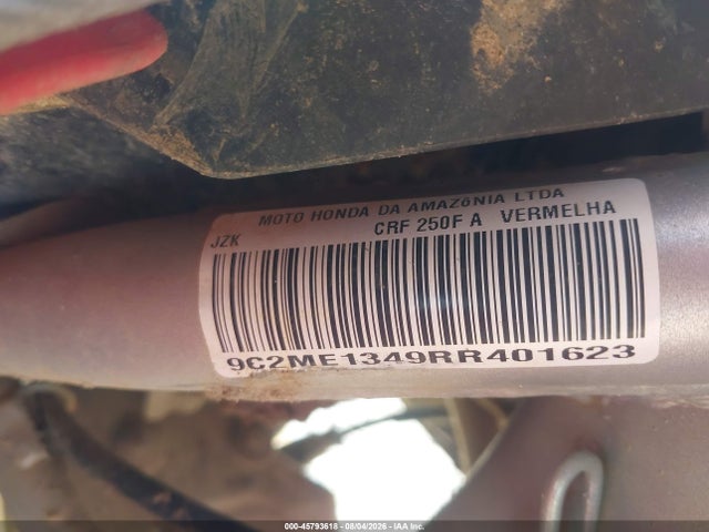 Honda Crf250 F 2024 9C2ME1349RR401623 Image 10