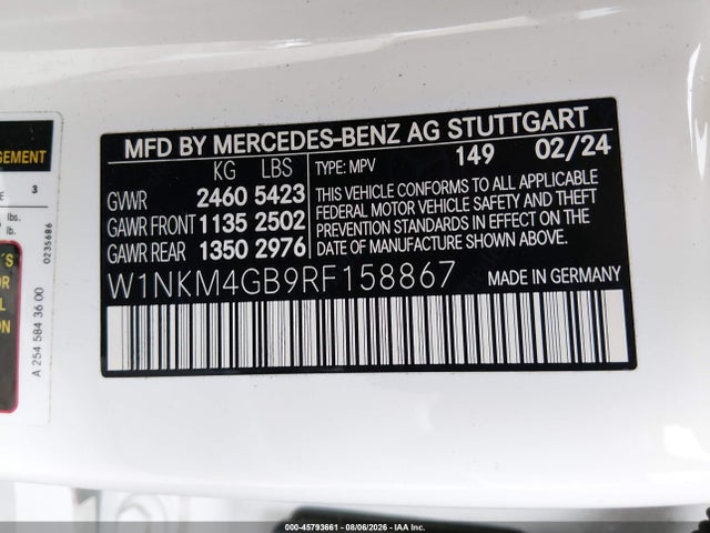 Aukcja sprzedaży 2024 Mercedes-benz Glc 300 Suv, vin: W1NKM4GB9RF158867, numer aukcji: 45793661