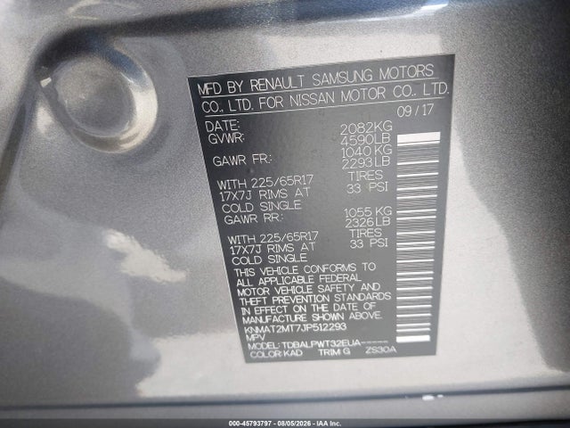 Nissan ROGUE S 2018 KNMAT2MT7JP512293 Image 9