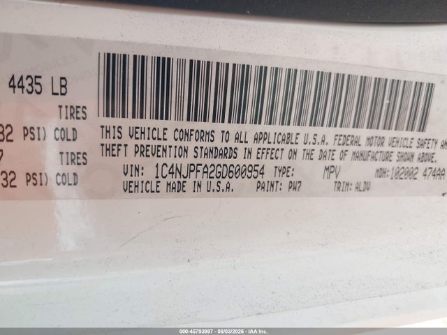 Jeep Patriot High Altitude Edition 2016 1C4NJPFA2GD600954 Image 9