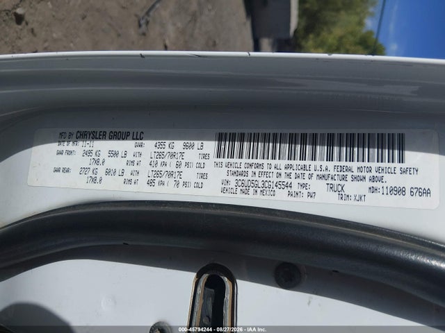 Продажа на аукционе авто 2012 Ram 2500 Laramie Longhorn, vin: 3C6UD5GL3CG145544, номер лота: 45794244