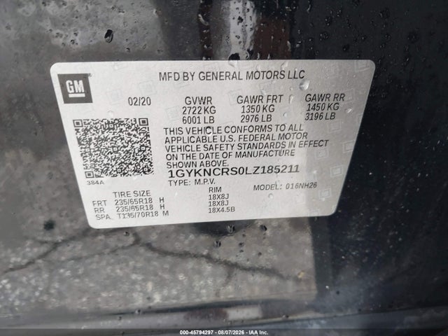 Продажа на аукционе авто 2020 Cadillac Xt5 Fwd Premium Luxury, vin: 1GYKNCRS0LZ185211, номер лота: 45794297