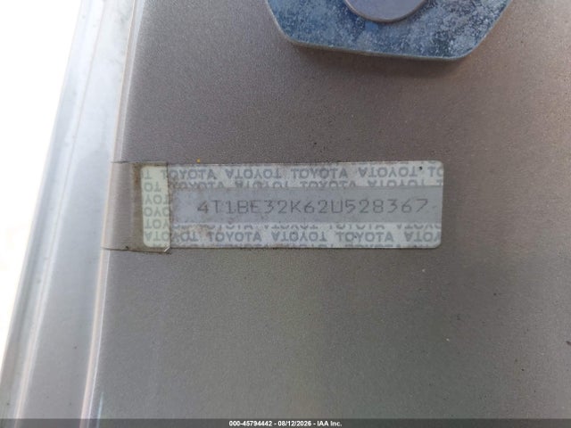 45794442 :رقم المزاد ، 4T1BE32K62U528367 vin ، 2002 Toyota Camry Le مزاد بيع
