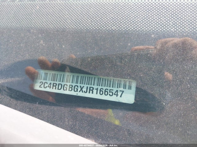 45794527 :رقم المزاد ، 2C4RDGBGXJR166547 vin ، 2018 Dodge Grand Caravan Se Plus مزاد بيع