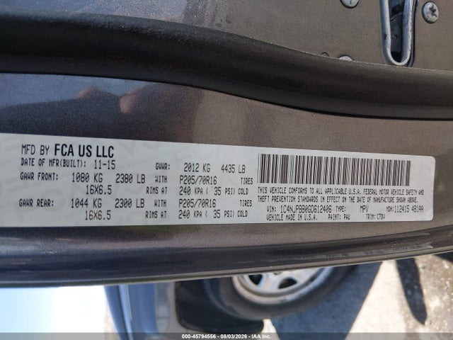 1C4NJPBB0GD612406 Jeep Patriot Sport
