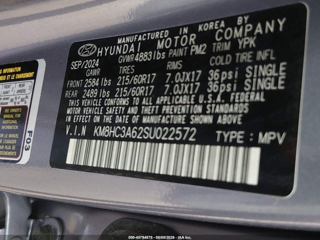KM8HC3A62SU022572 Hyundai Kona Electric Sel