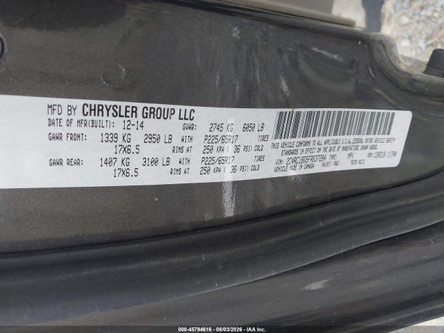 Aukcja sprzedaży 2015 Chrysler Town & Country Touring, vin: 2C4RC1BG5FR637284, numer aukcji: 45794616