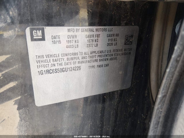Chevrolet VOLT LT 2016 1G1RC6S50GU124226 Image 9