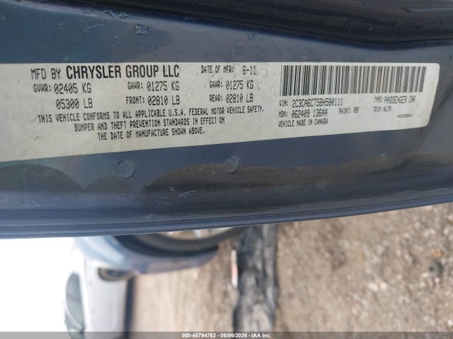 45794762 :رقم المزاد ، 2C3CA6CT5BH580111 vin ، 2011 Chrysler 300c مزاد بيع